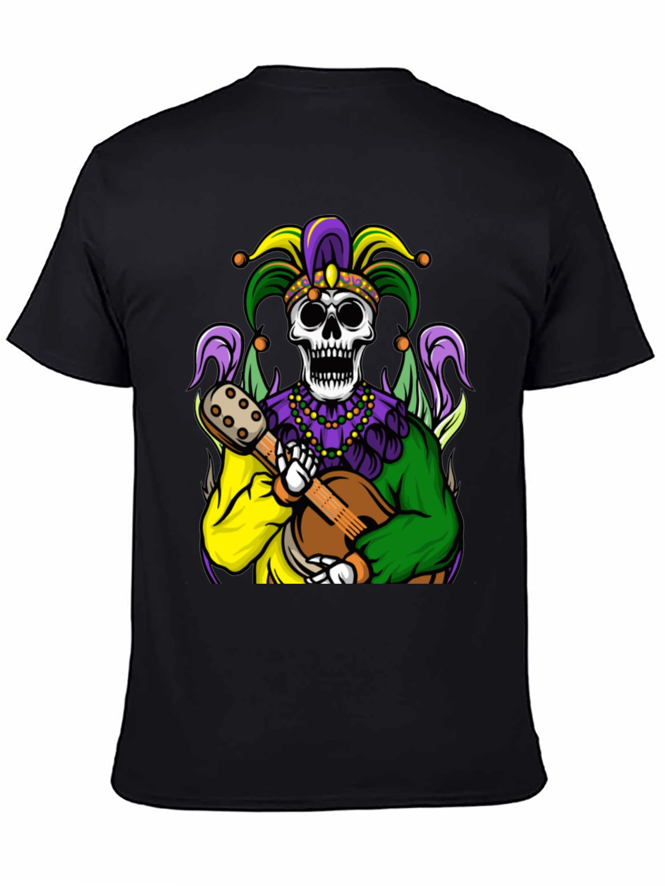 Mardi Gras Jester Skull Graphic Tee