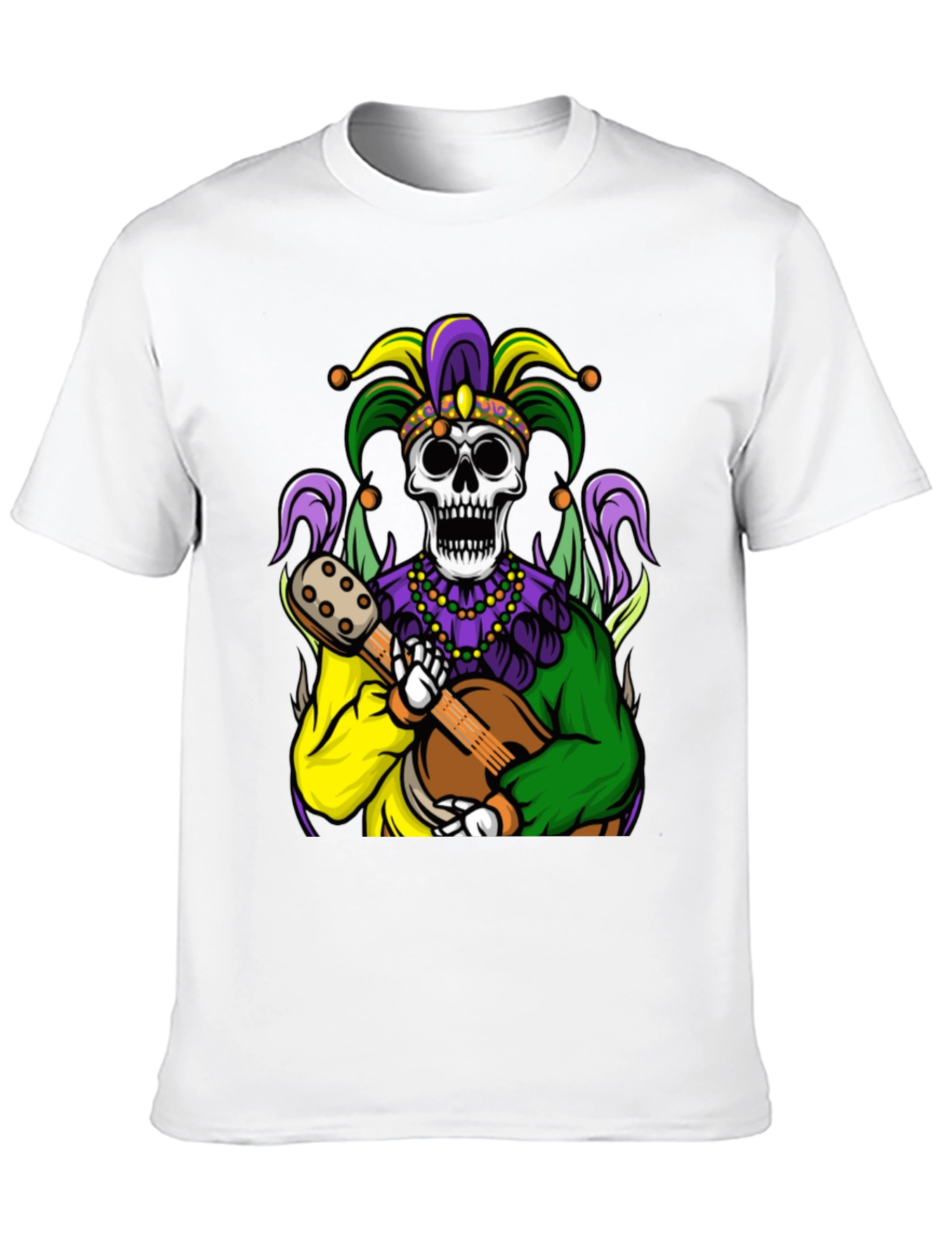 Mardi Gras Jester Skull Graphic Tee