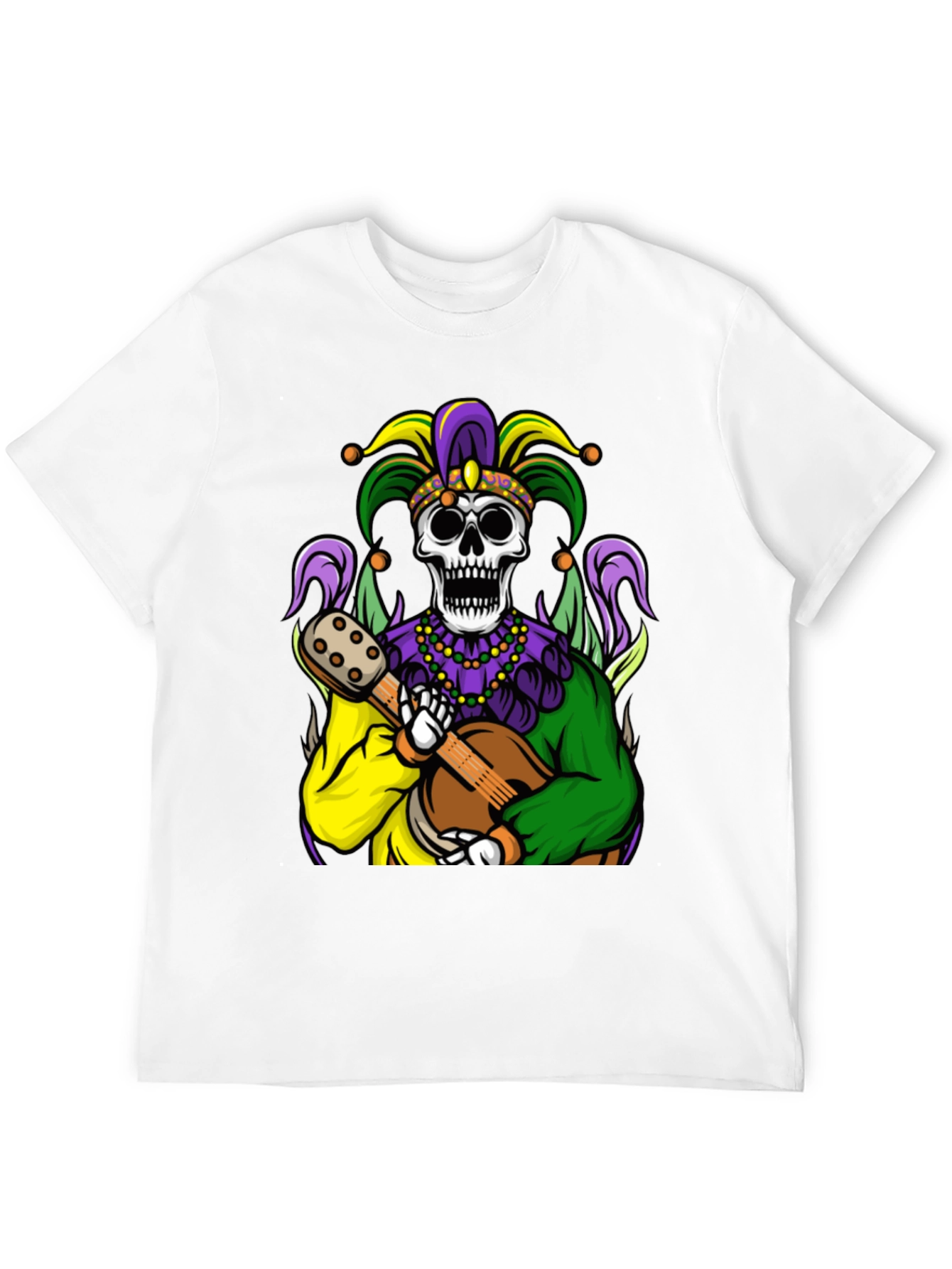 Mardi Gras Jester Skull Graphic Tee
