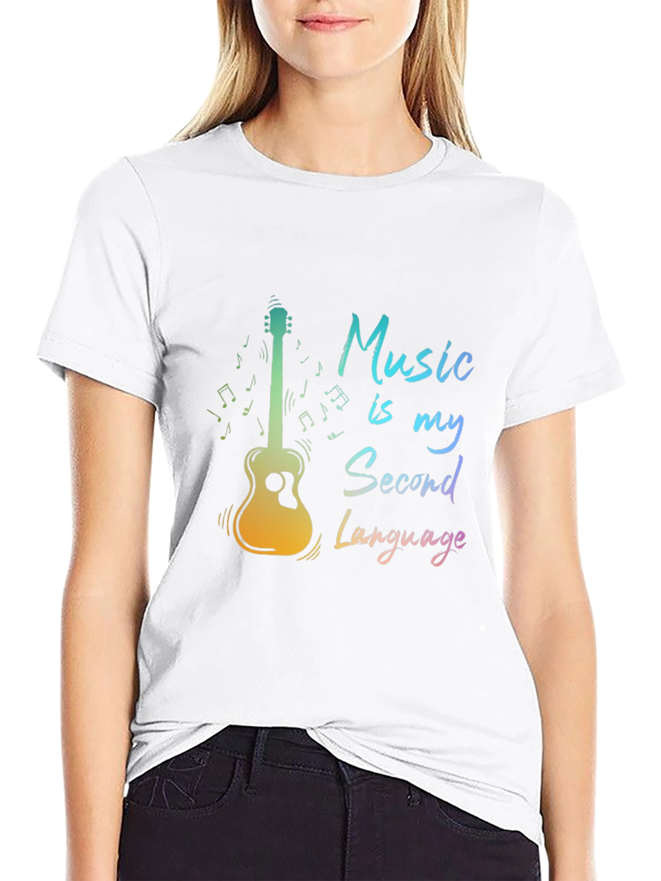 Music is My Second Language Graphic Tee