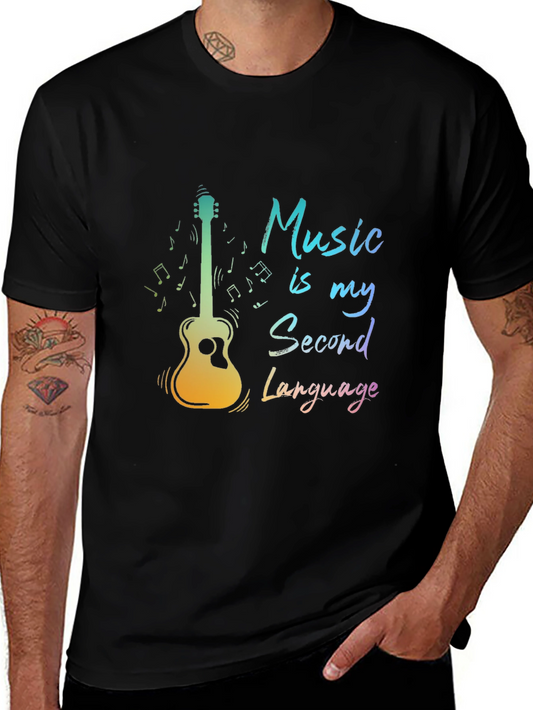 Music is My Second Language Graphic Tee