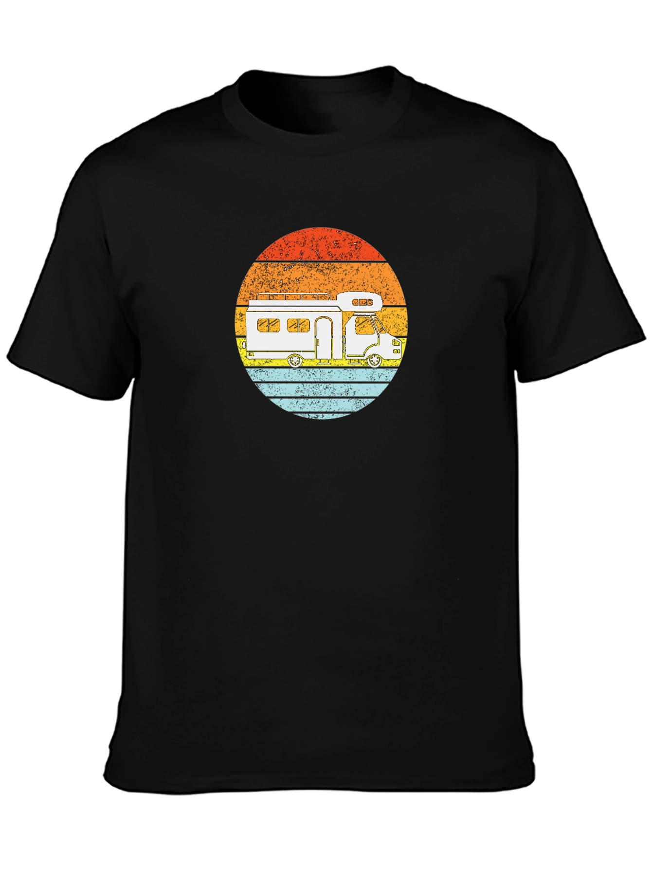 Retro RV Sunset Graphic Tee - Camping Adventure Shirt