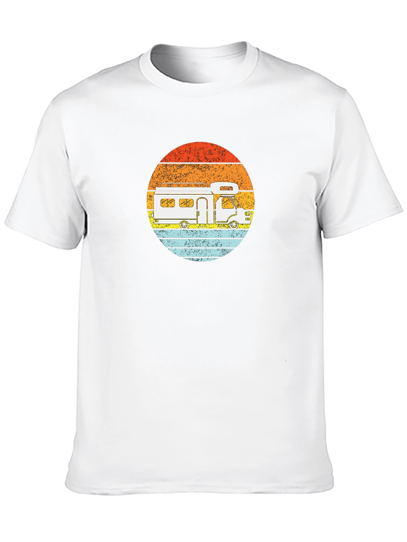 Retro RV Sunset Graphic Tee - Camping Adventure Shirt