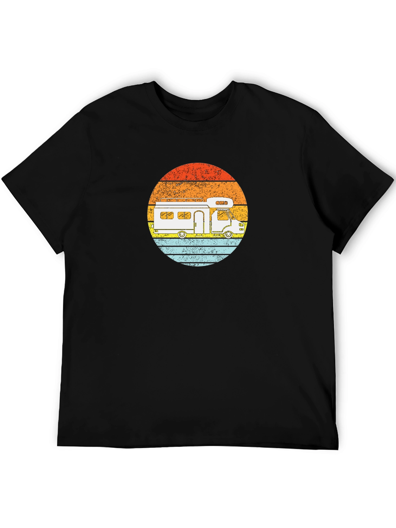 Retro RV Sunset Graphic Tee - Camping Adventure Shirt