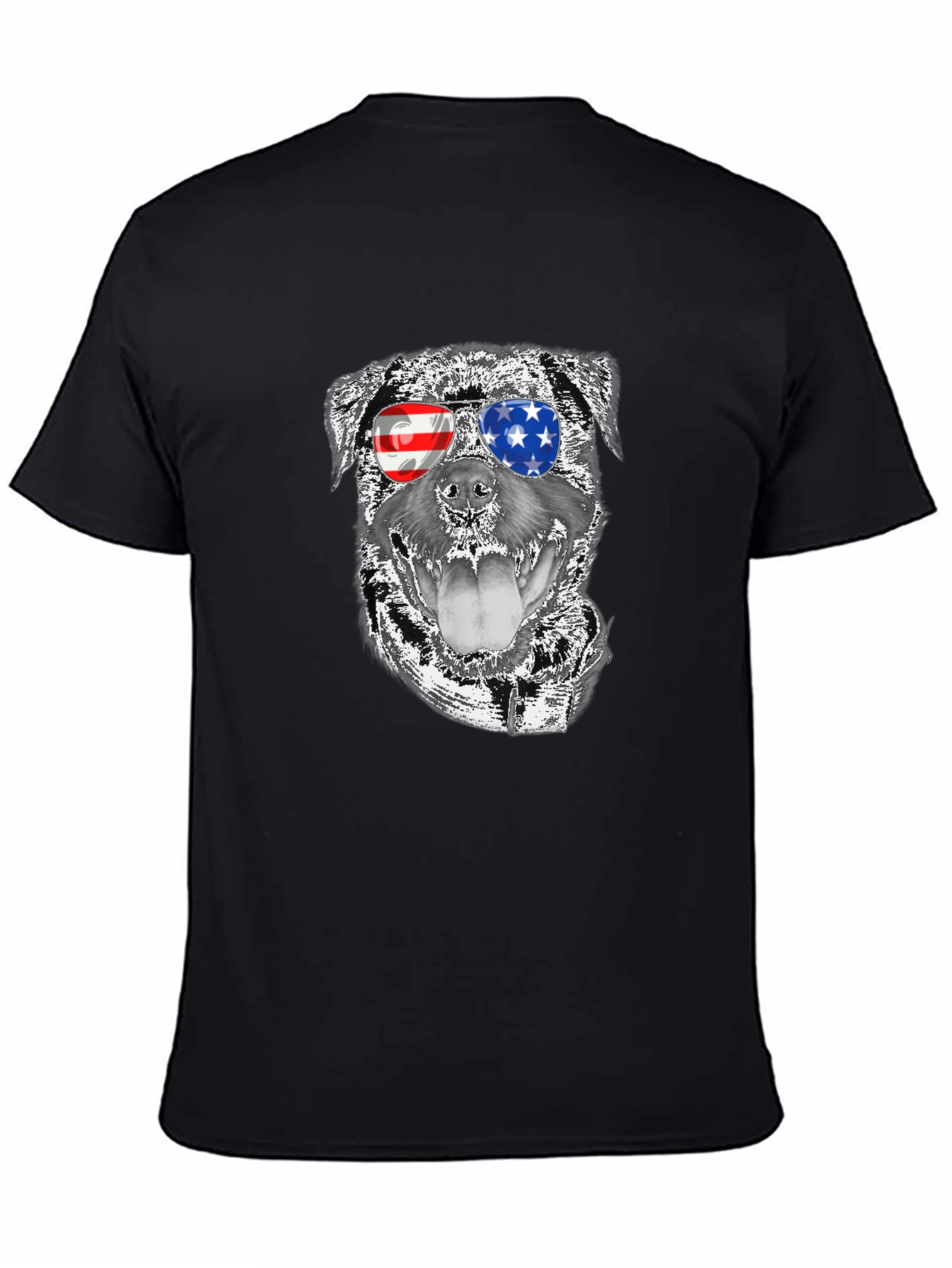 Cool Dog Patriotic USA Flag Shades T-Shirt
