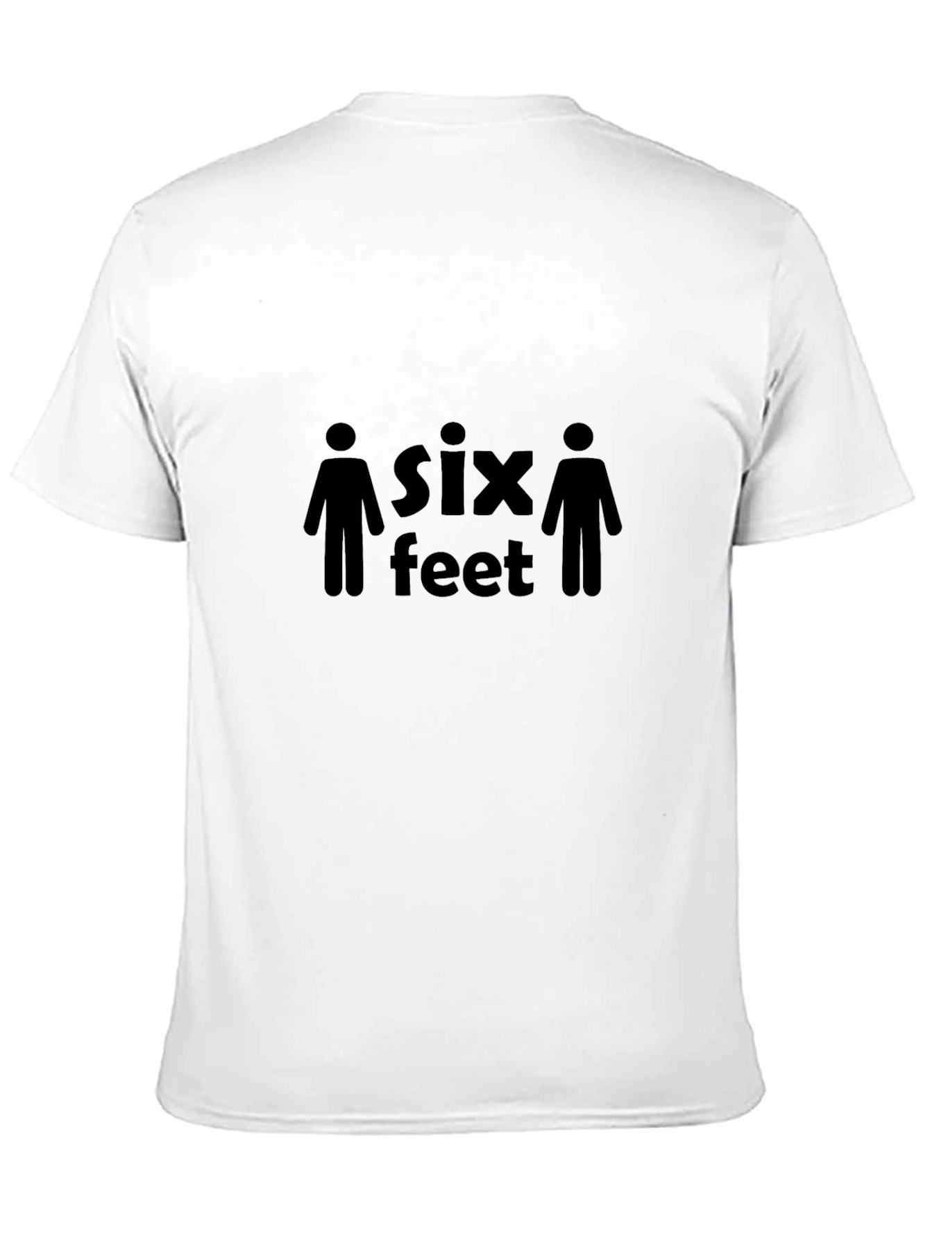Six Feet Social Distancing T-Shirt - Black