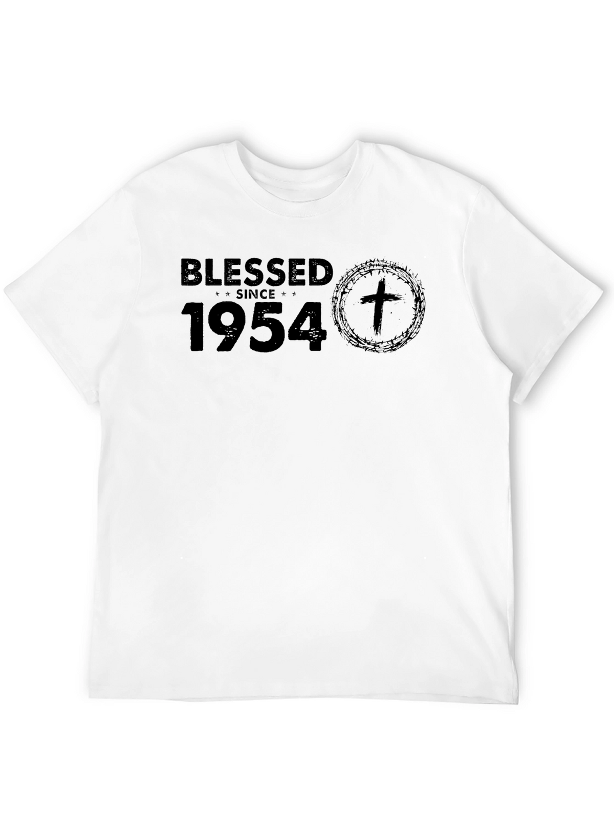 Blessed Since 1954 Black T-Shirt
