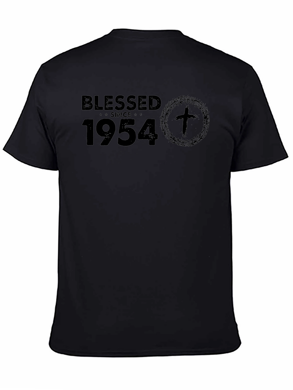 Blessed Since 1954 Black T-Shirt