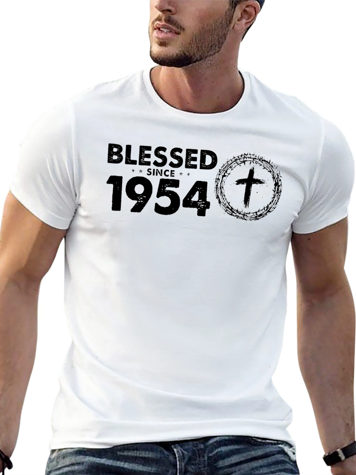 Blessed Since 1954 Black T-Shirt