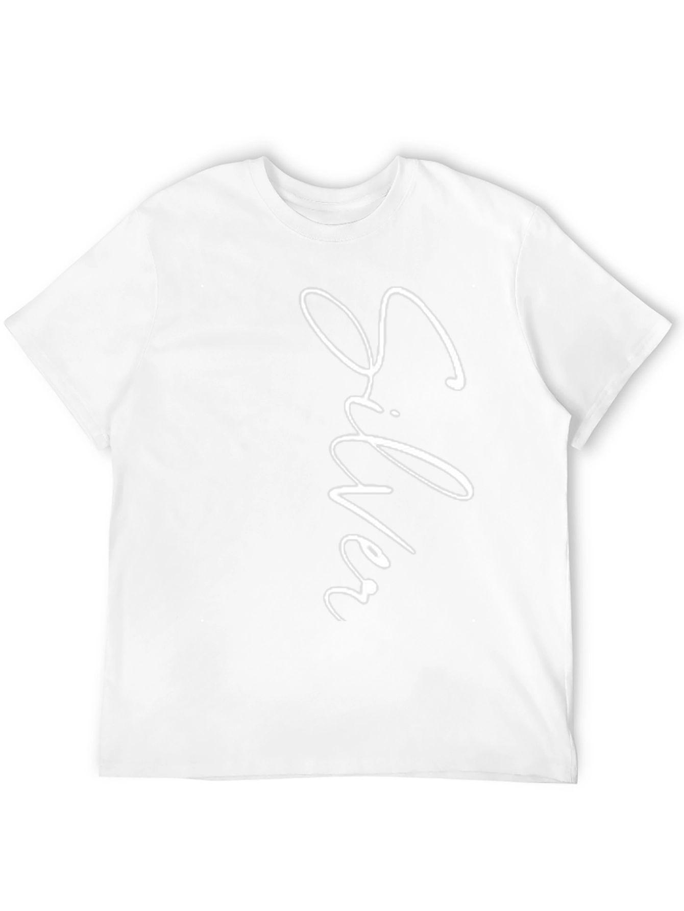 Silver Script Black Tee Shirt