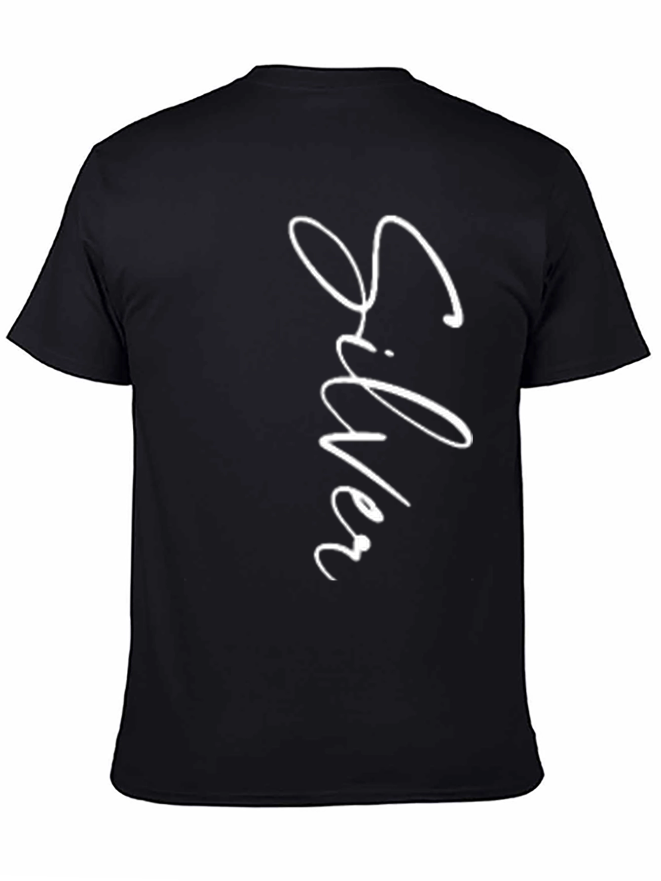 Silver Script Black Tee Shirt