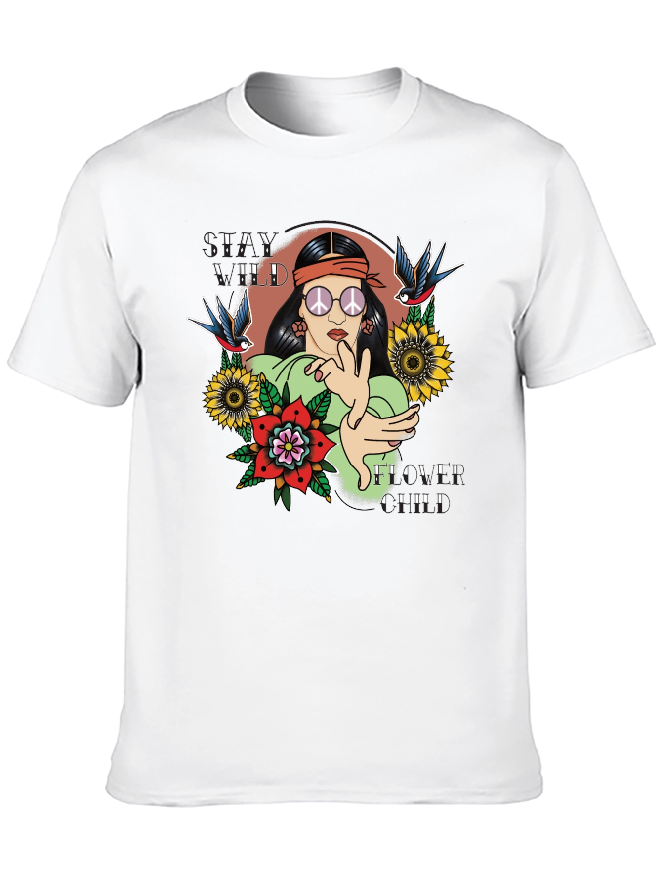 Stay Wild Flower Child Graphic T-Shirt