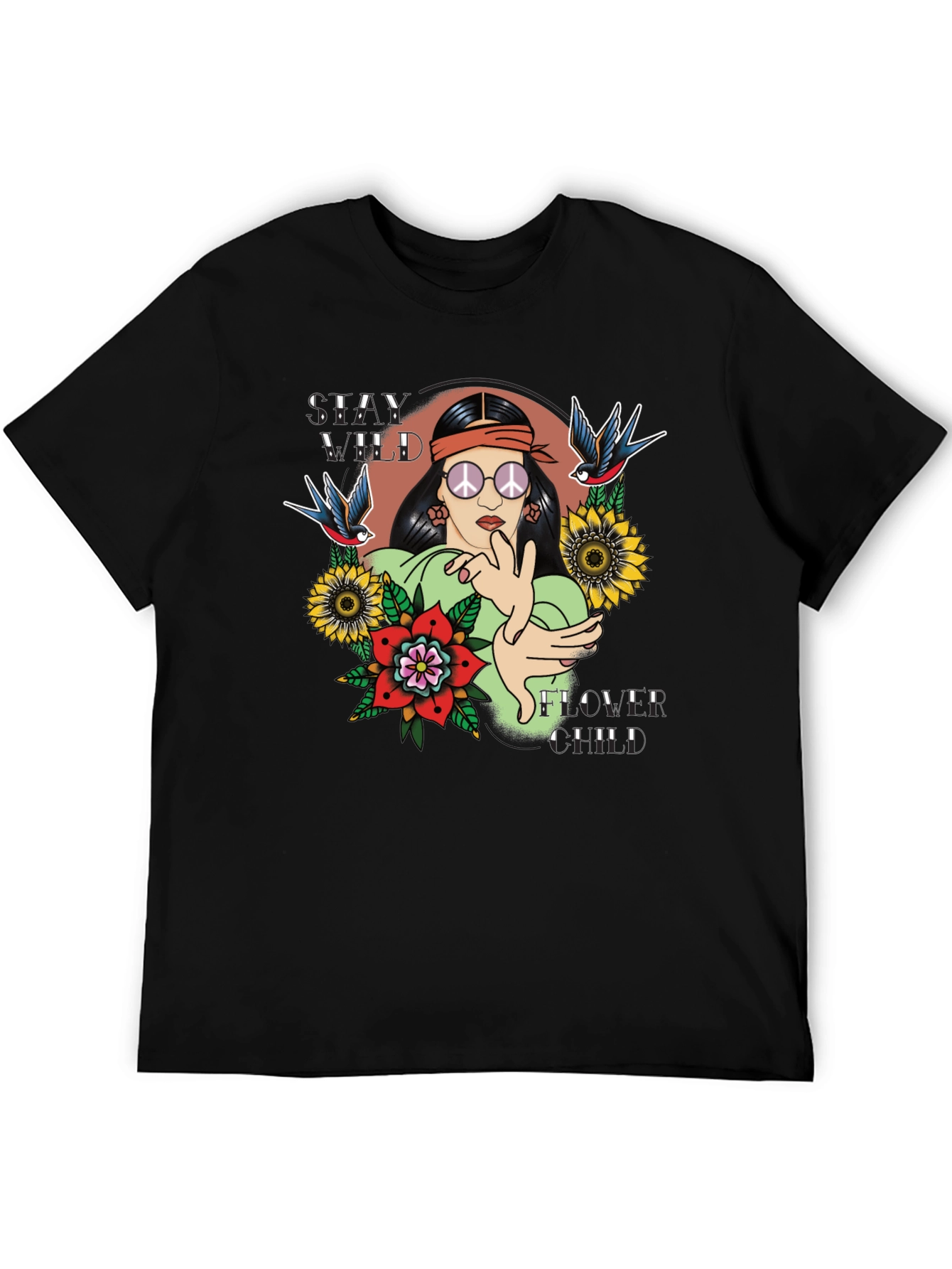 Stay Wild Flower Child Graphic T-Shirt