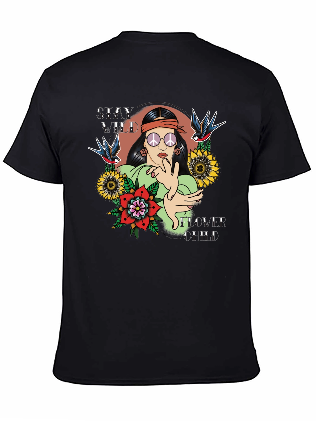 Stay Wild Flower Child Graphic T-Shirt