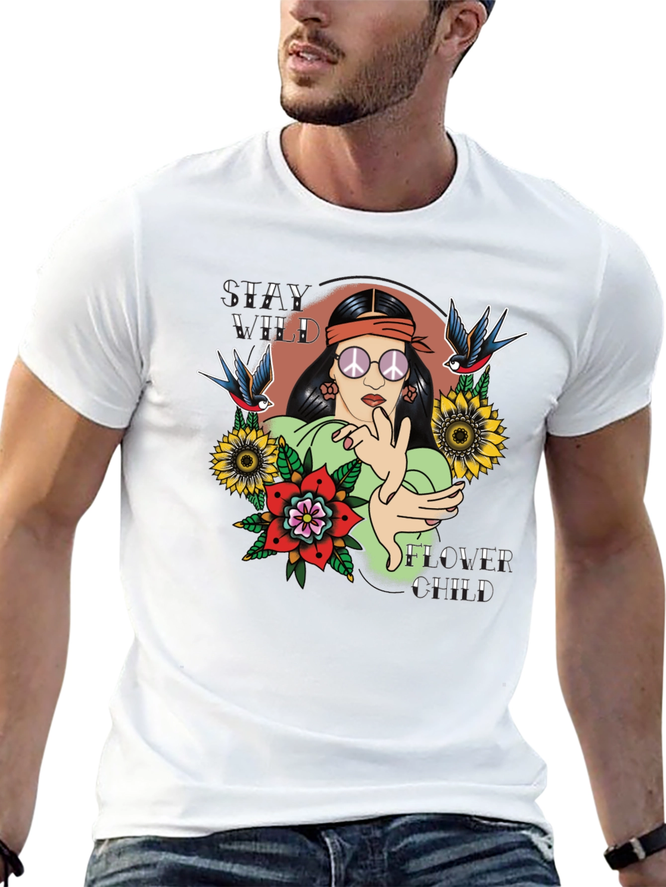 Stay Wild Flower Child Graphic T-Shirt