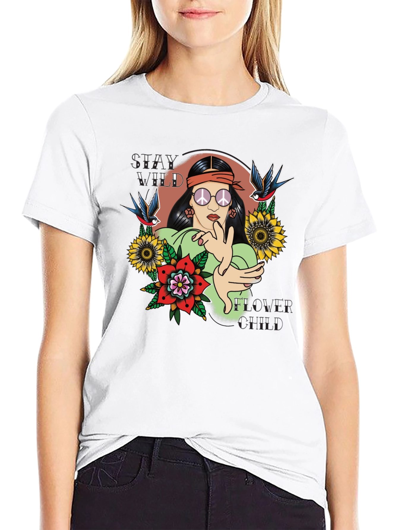 Stay Wild Flower Child Graphic T-Shirt
