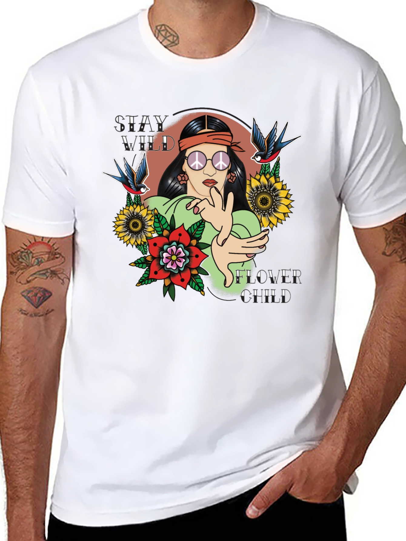 Stay Wild Flower Child Graphic T-Shirt