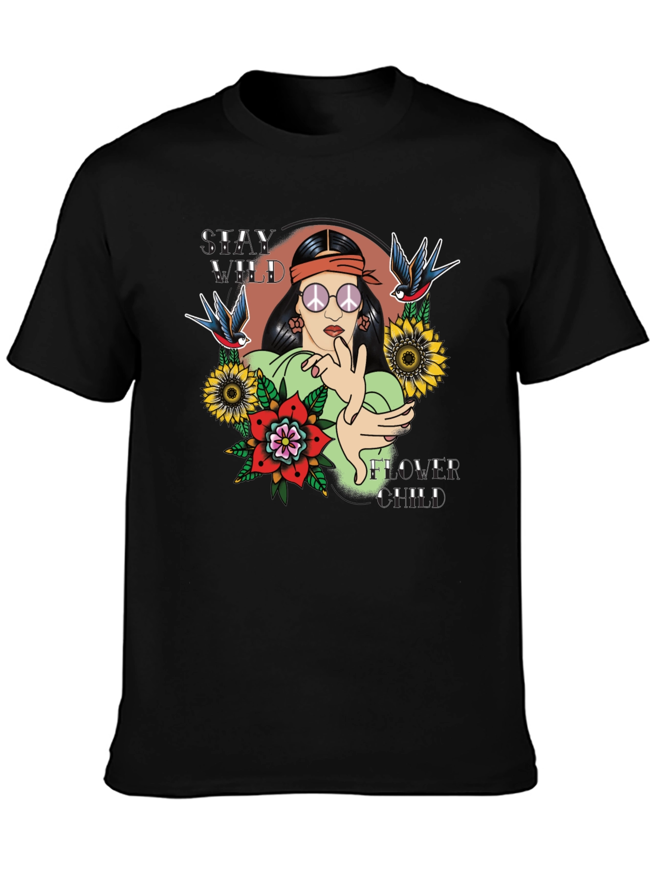 Stay Wild Flower Child Graphic T-Shirt