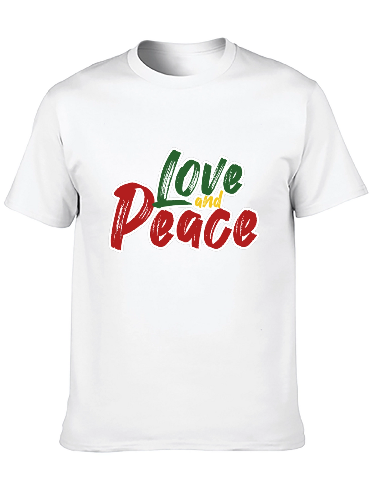 Love and Peace Graphic T-Shirt - Stylish Black Tee