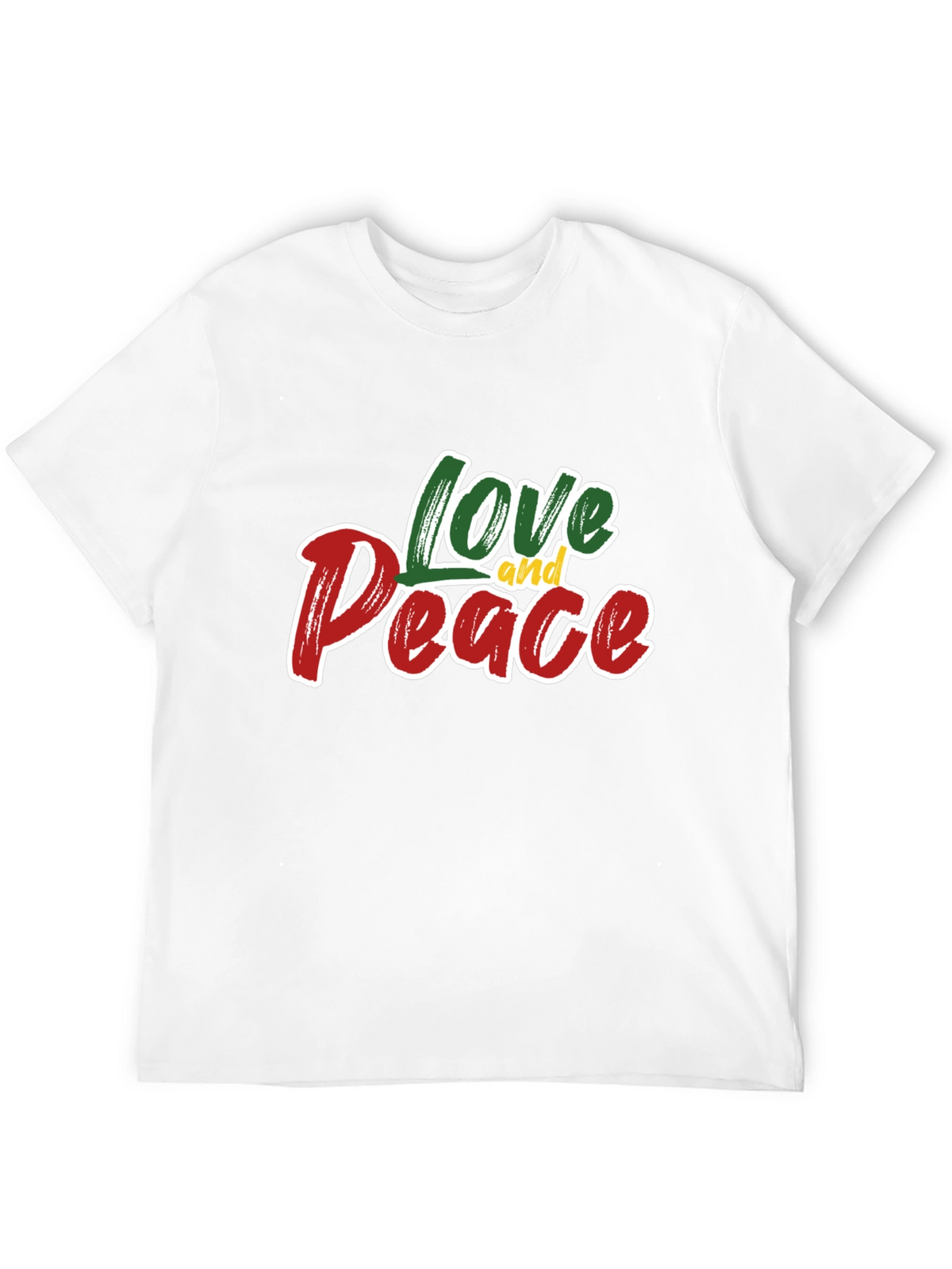 Love and Peace Graphic T-Shirt - Stylish Black Tee