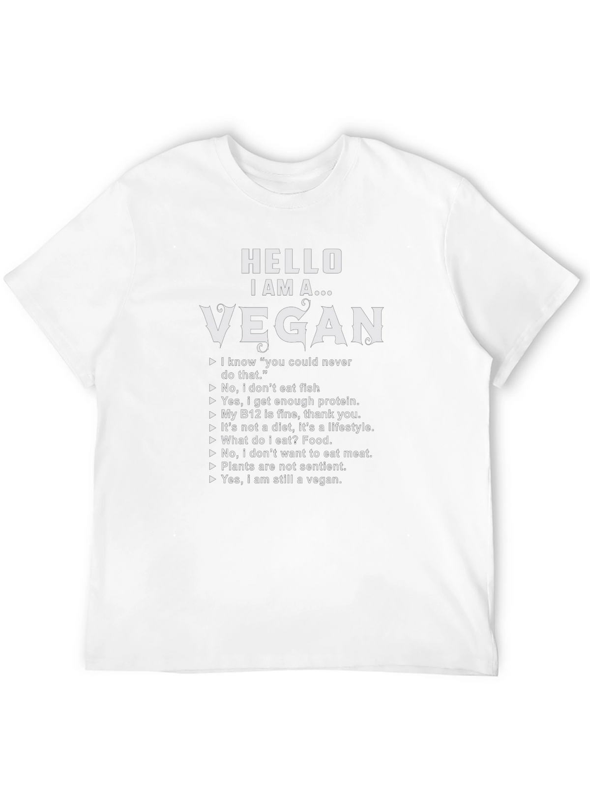 Hello I Am A Vegan T-Shirt