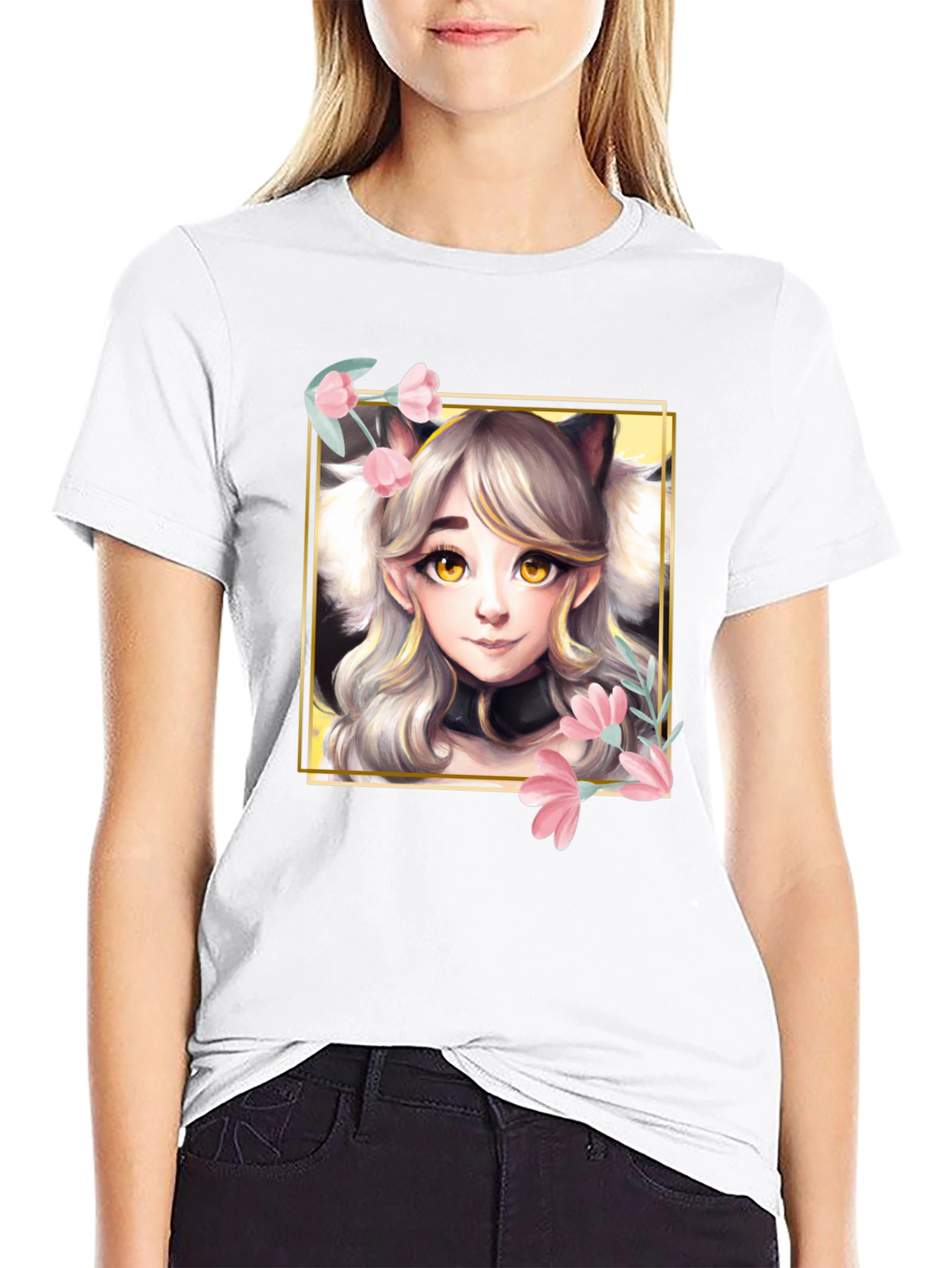 Anime Cat Girl T-Shirt