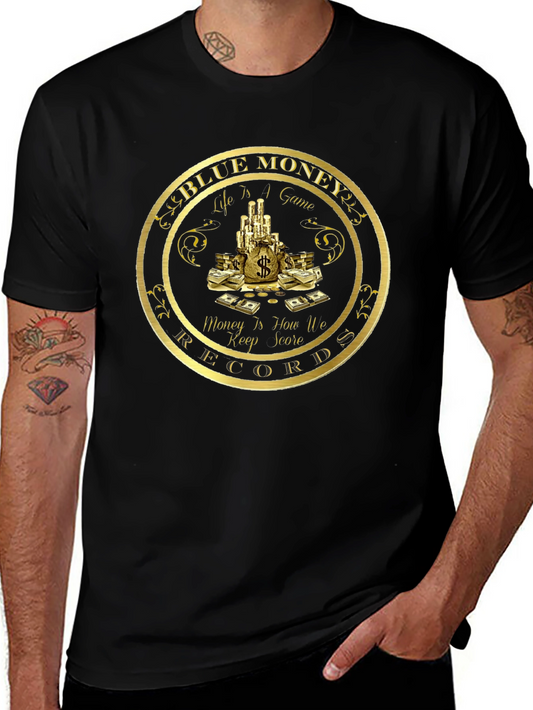 Blue Money Records Black T-Shirt