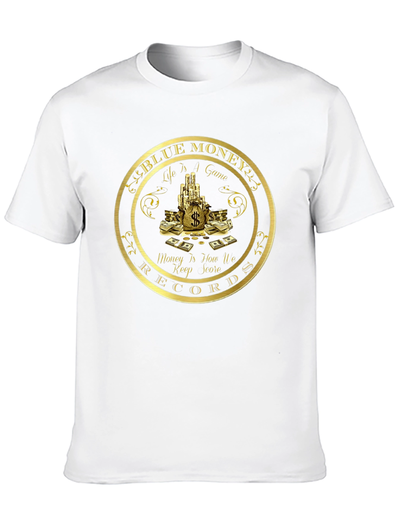 Blue Money Records Black T-Shirt