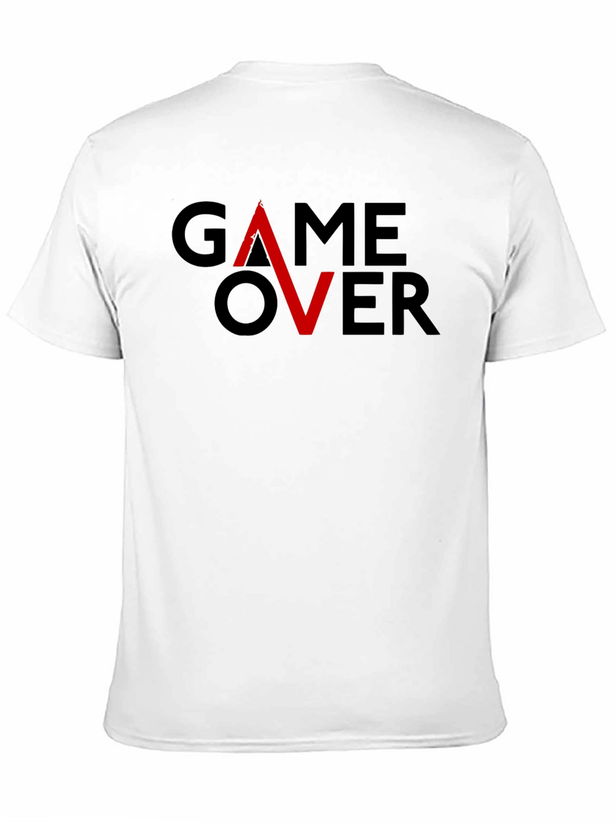 Game Over Graphic Tee - Gamer Style Black Cotton