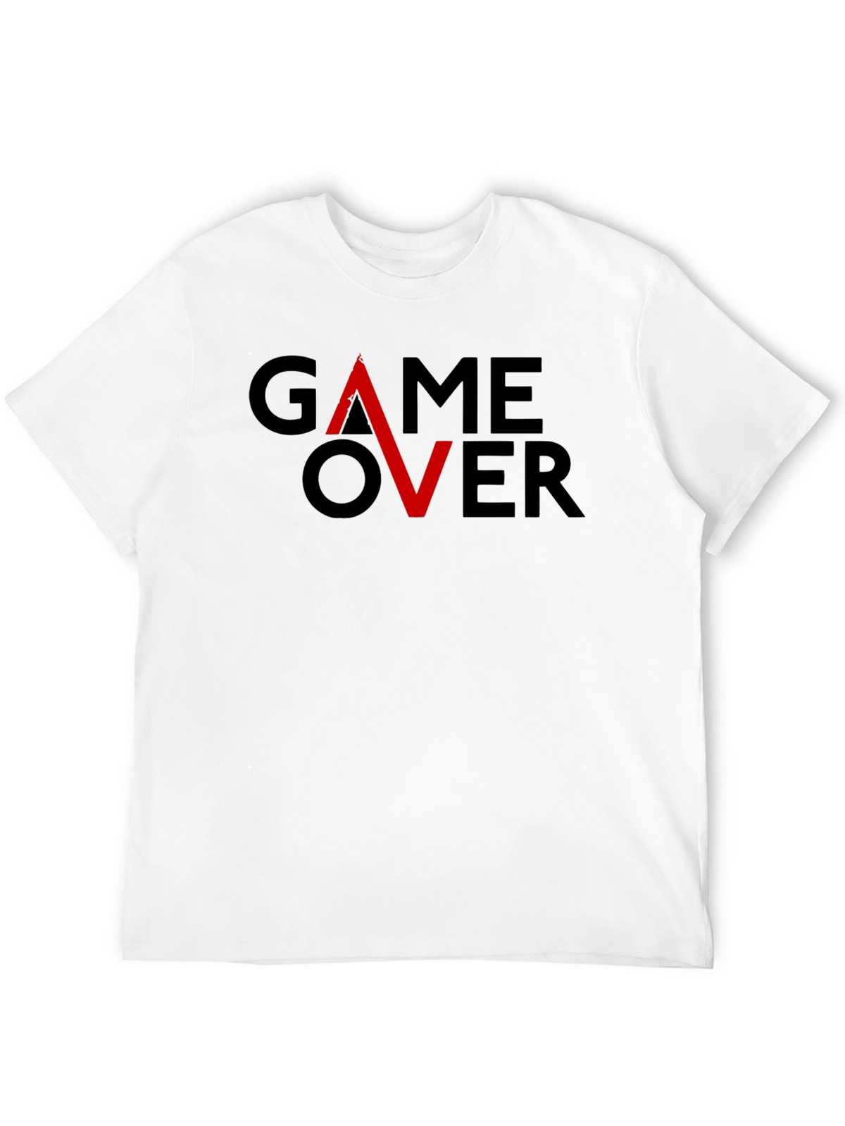 Game Over Graphic Tee - Gamer Style Black Cotton