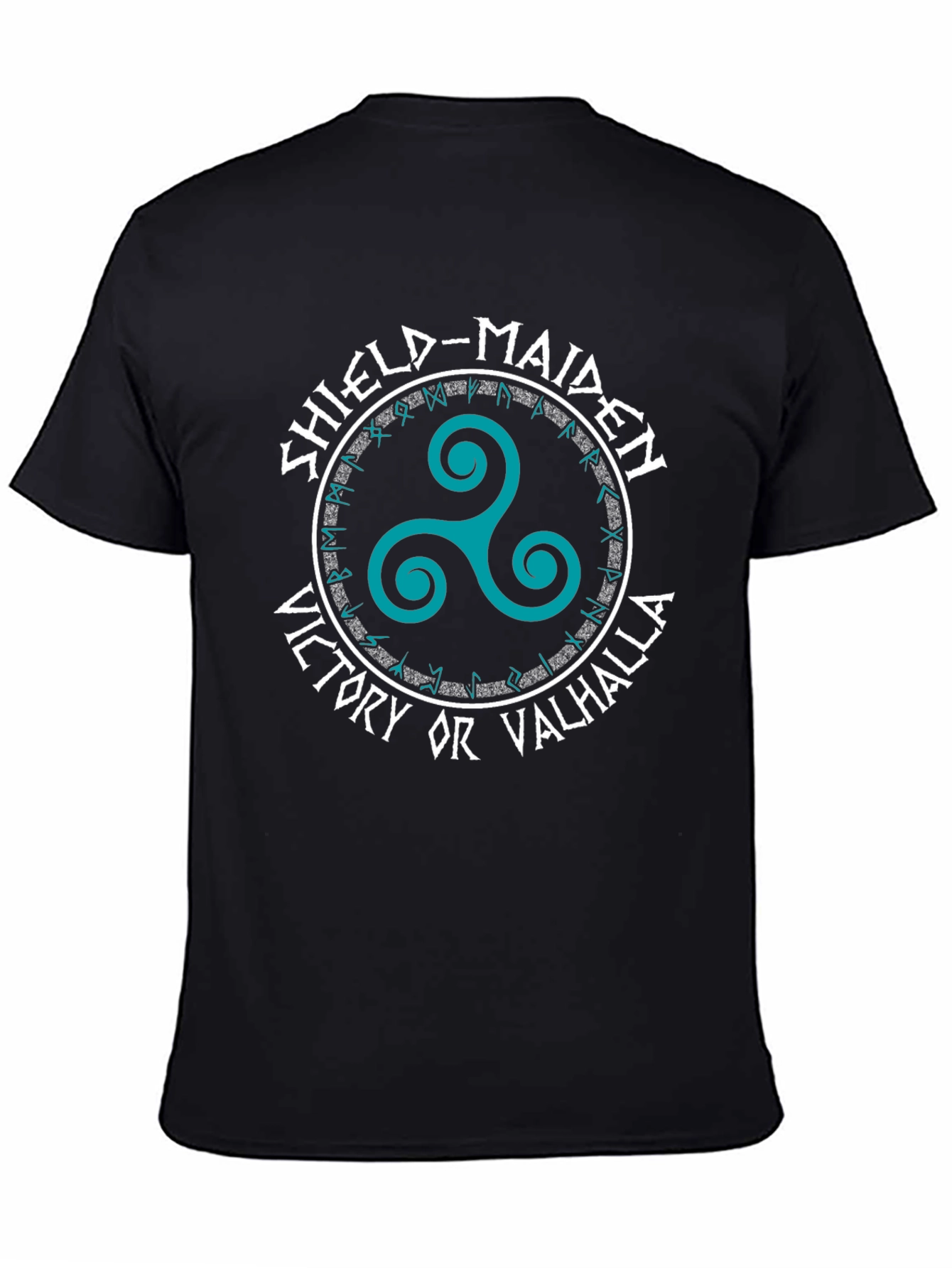 Shield-Maiden Viking T-Shirt: Victory or Valhalla Design