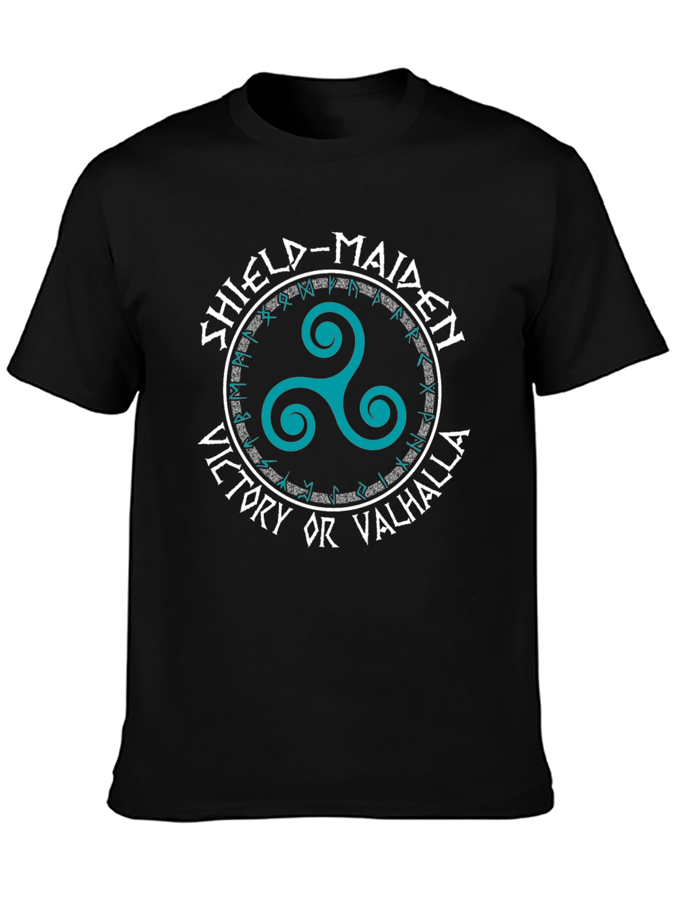 Shield-Maiden Viking T-Shirt: Victory or Valhalla Design