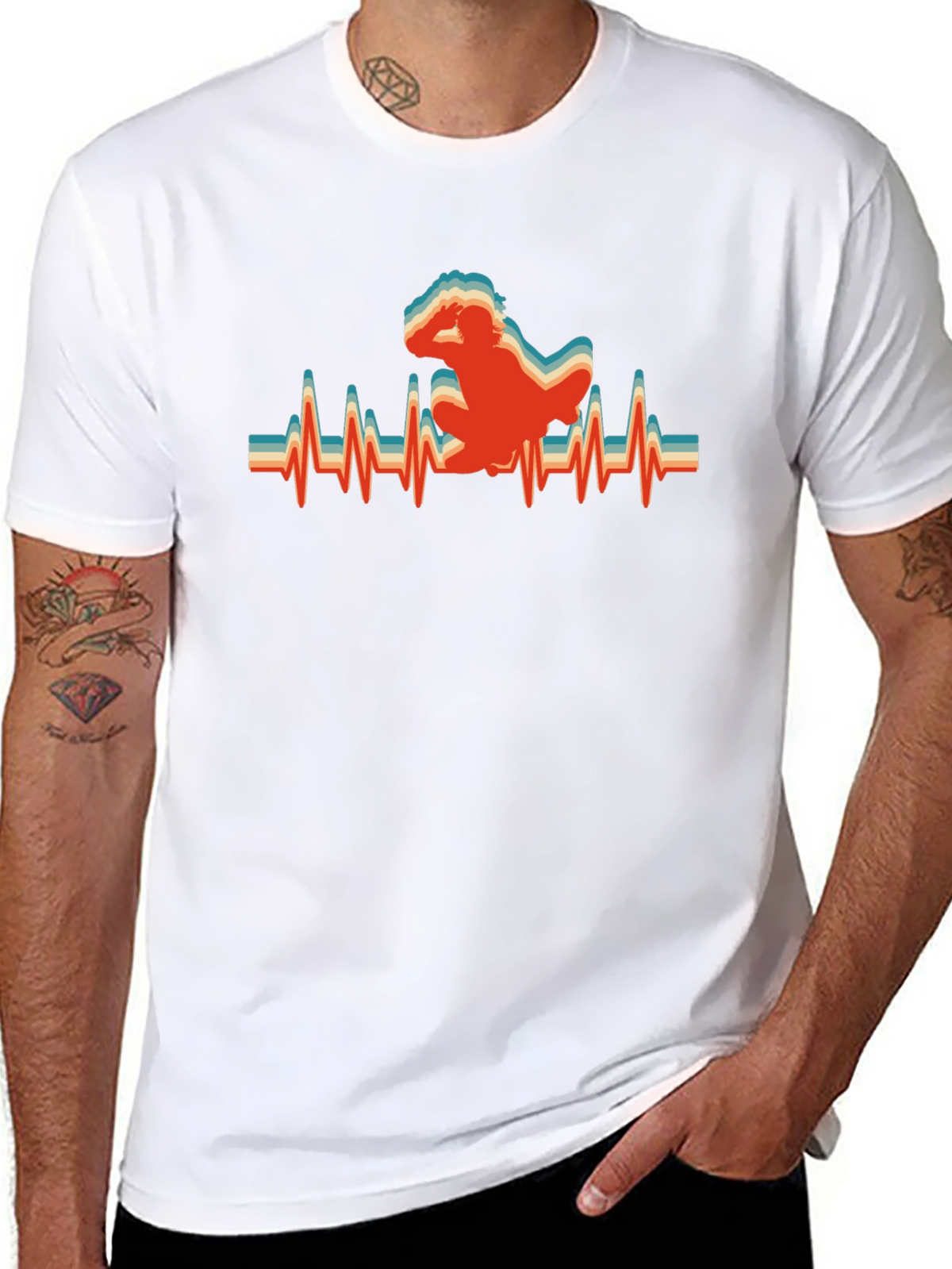Retro Breakdance Heartbeat T-Shirt