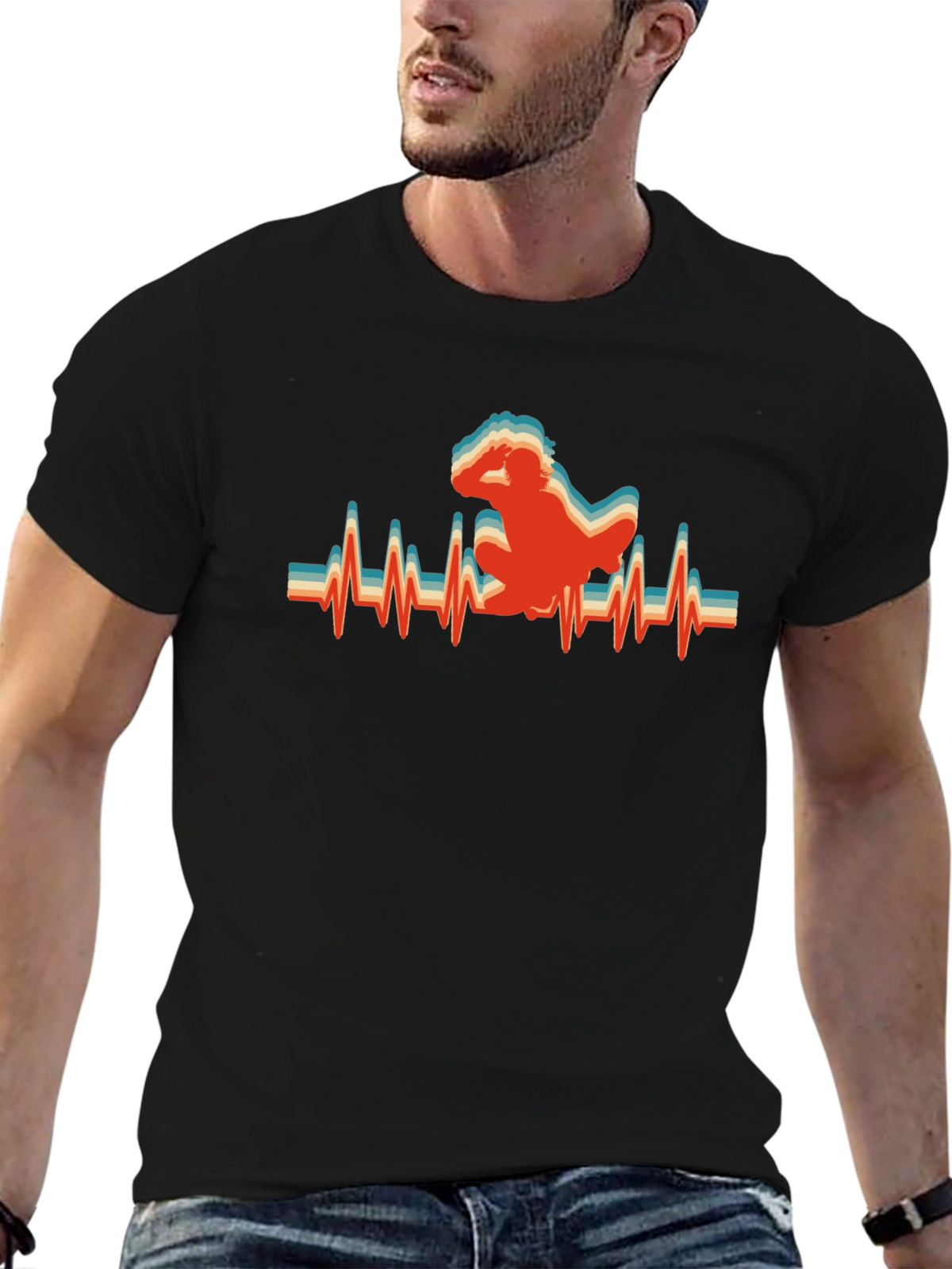 Retro Breakdance Heartbeat T-Shirt