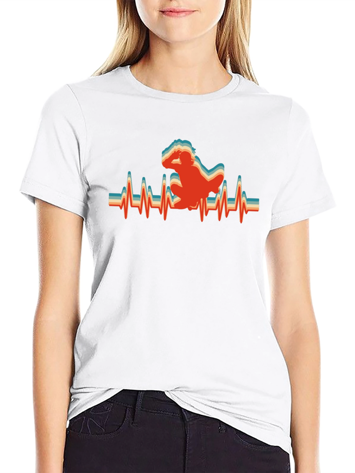 Retro Breakdance Heartbeat T-Shirt