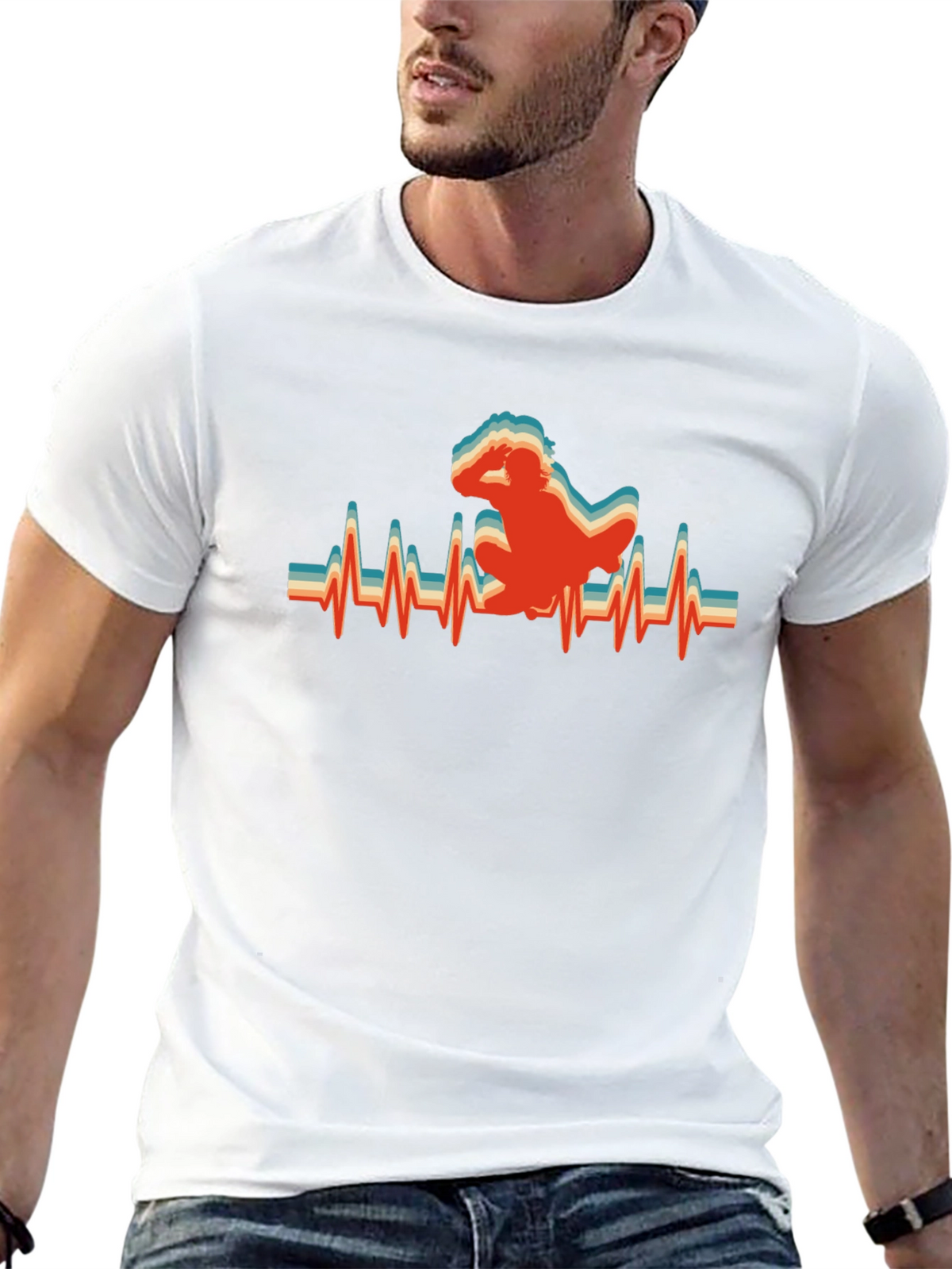 Retro Breakdance Heartbeat T-Shirt