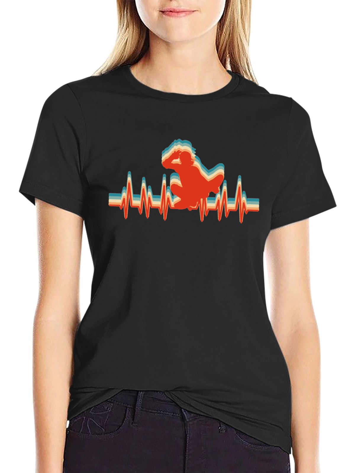 Retro Breakdance Heartbeat T-Shirt