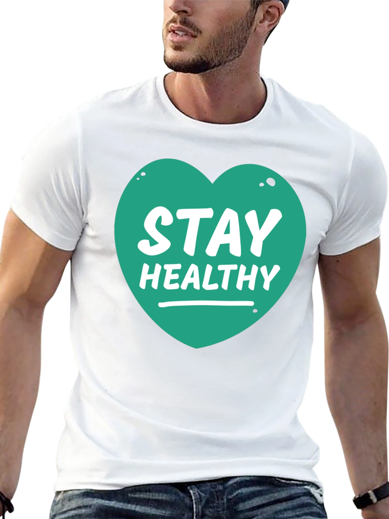 Stay Healthy Heart Graphic Tee
