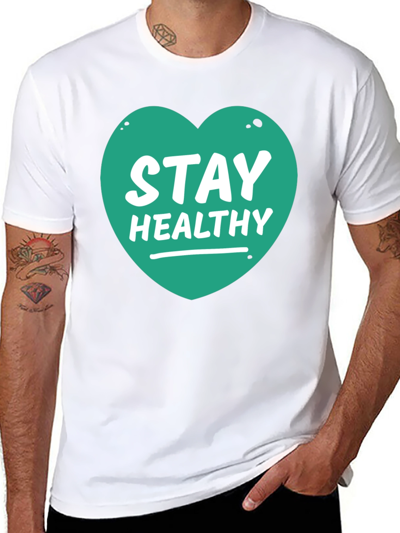 Stay Healthy Heart Graphic Tee