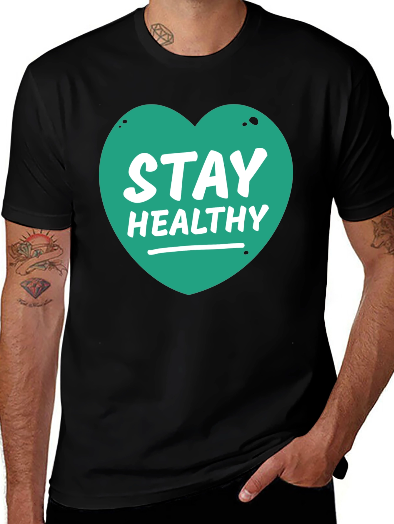 Stay Healthy Heart Graphic Tee