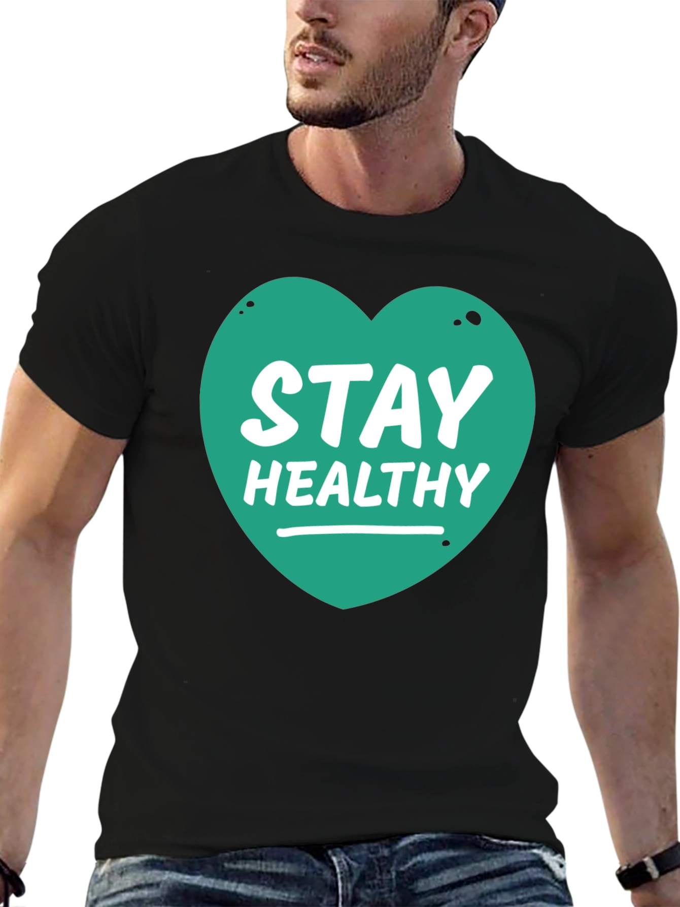 Stay Healthy Heart Graphic Tee