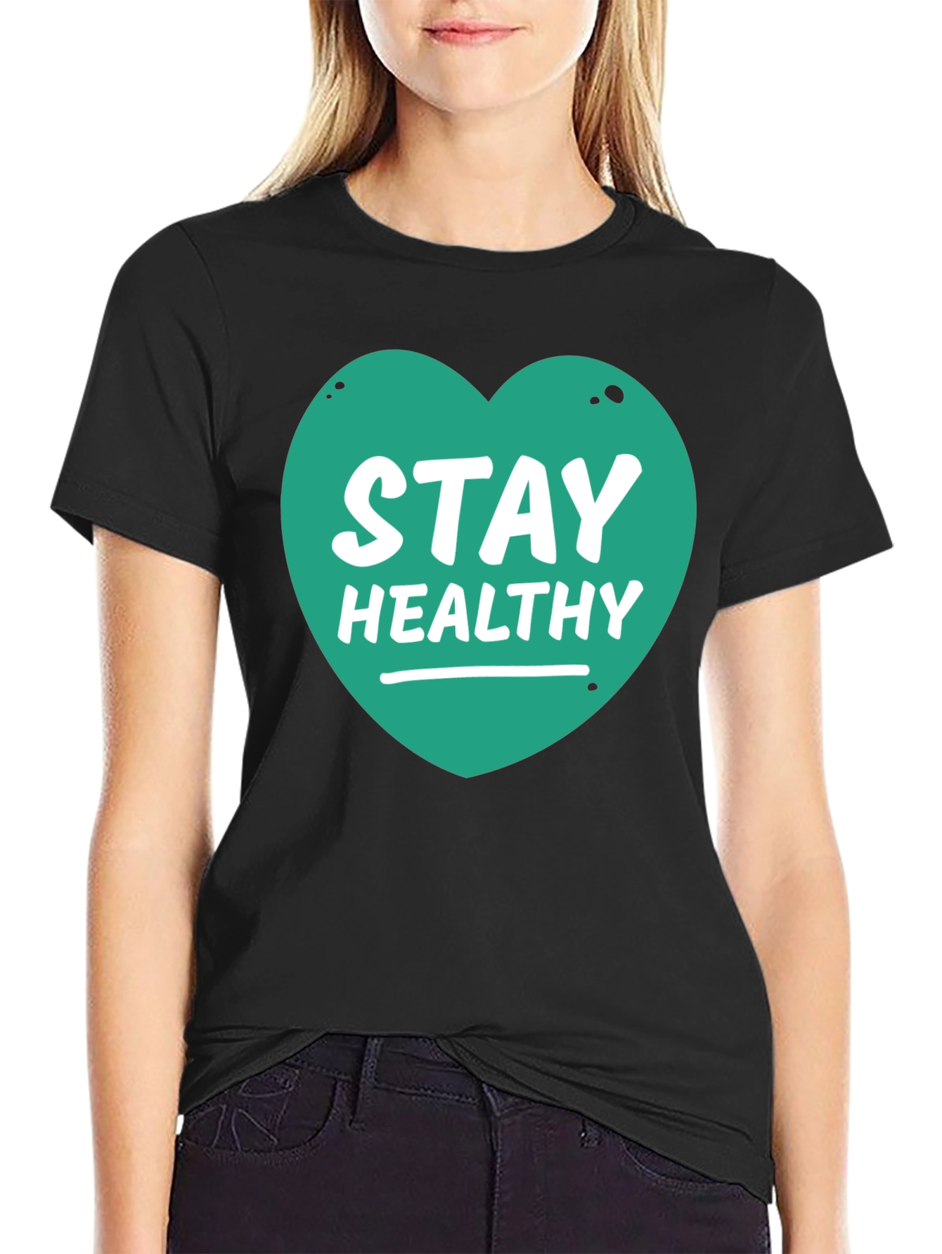 Stay Healthy Heart Graphic Tee