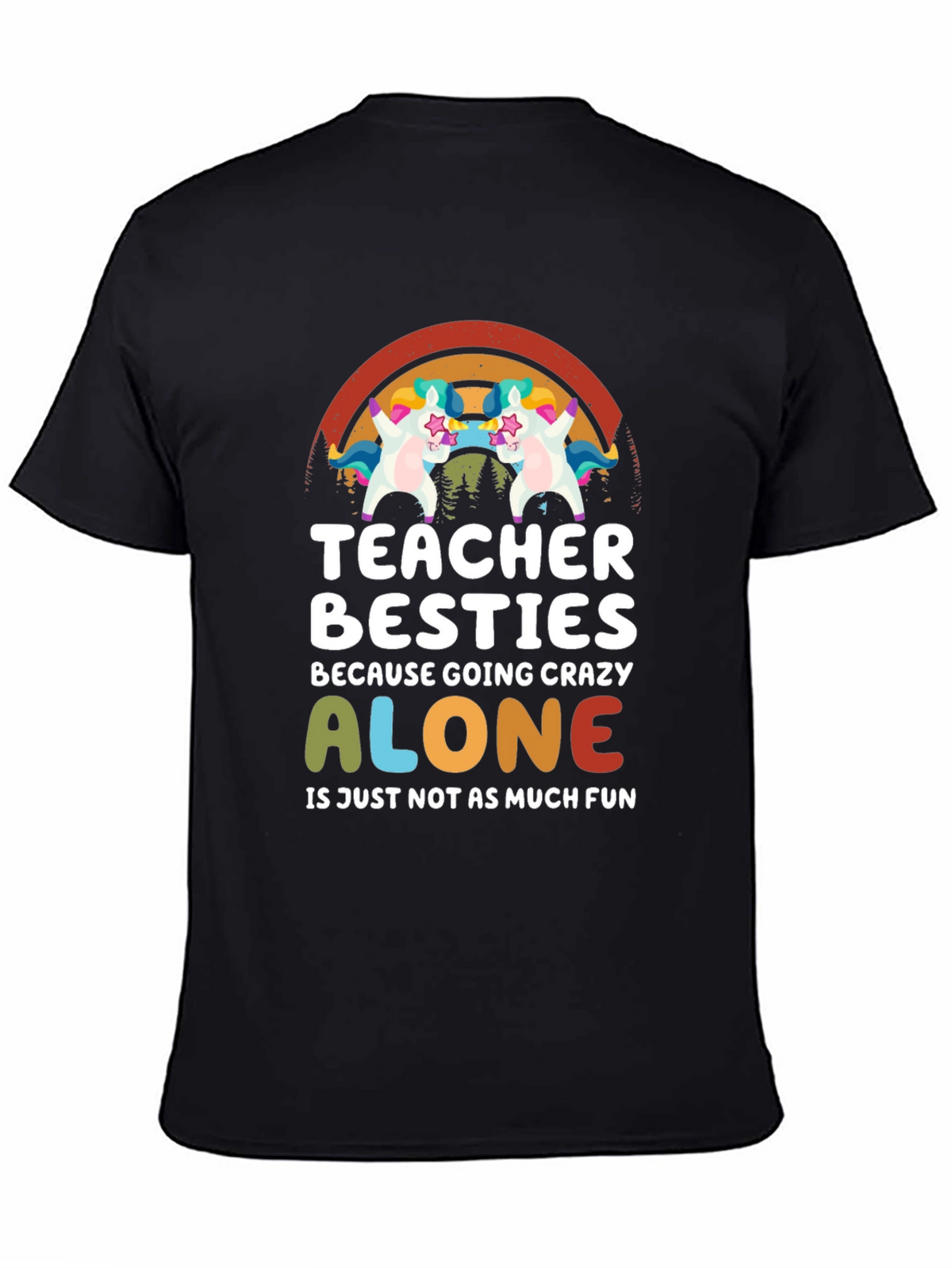 Teacher Besties Unicorn Graphic T-Shirt