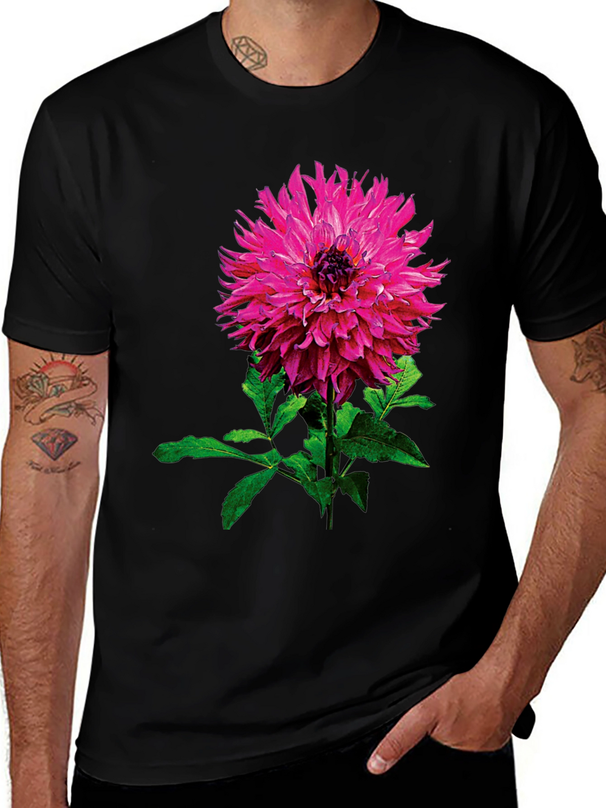 Floral Print T-Shirt - Stylish Pink Flower Design