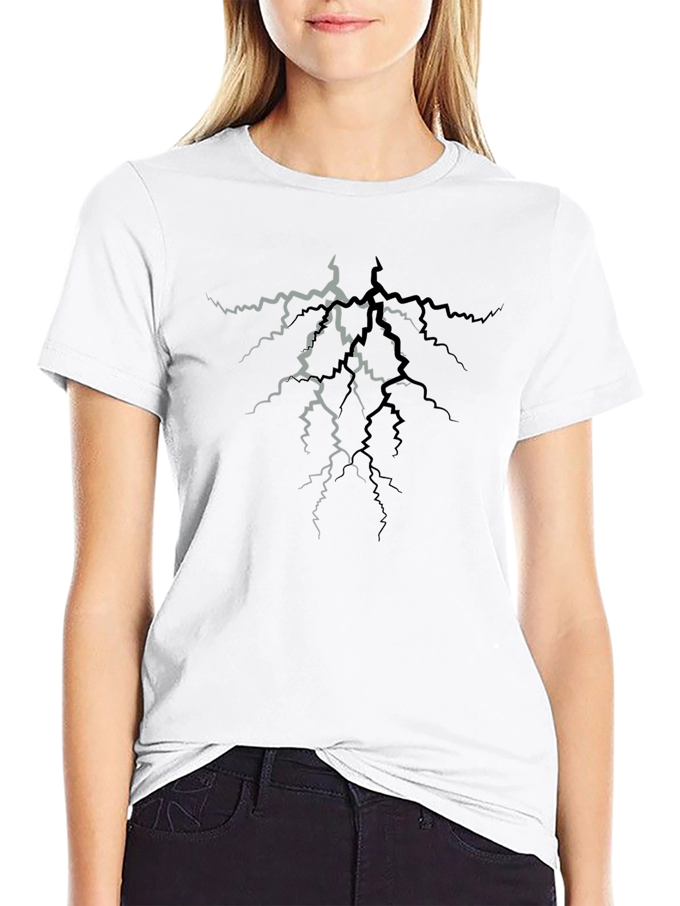 Cracked Lightning T-Shirt - Stylish Graphic Tee