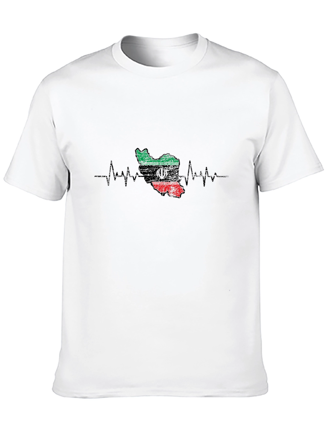 Iran Flag Heartbeat T-Shirt