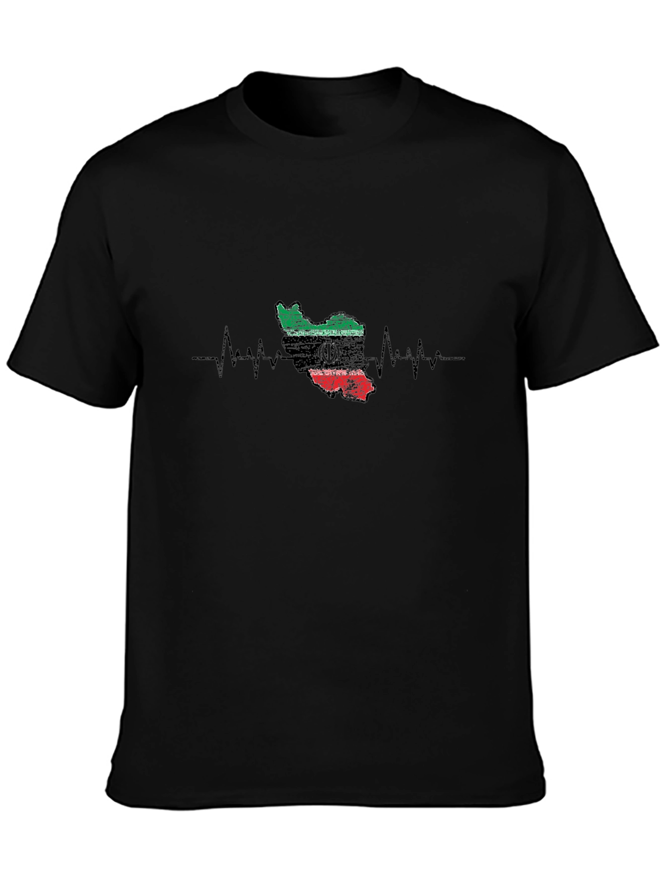 Iran Flag Heartbeat T-Shirt