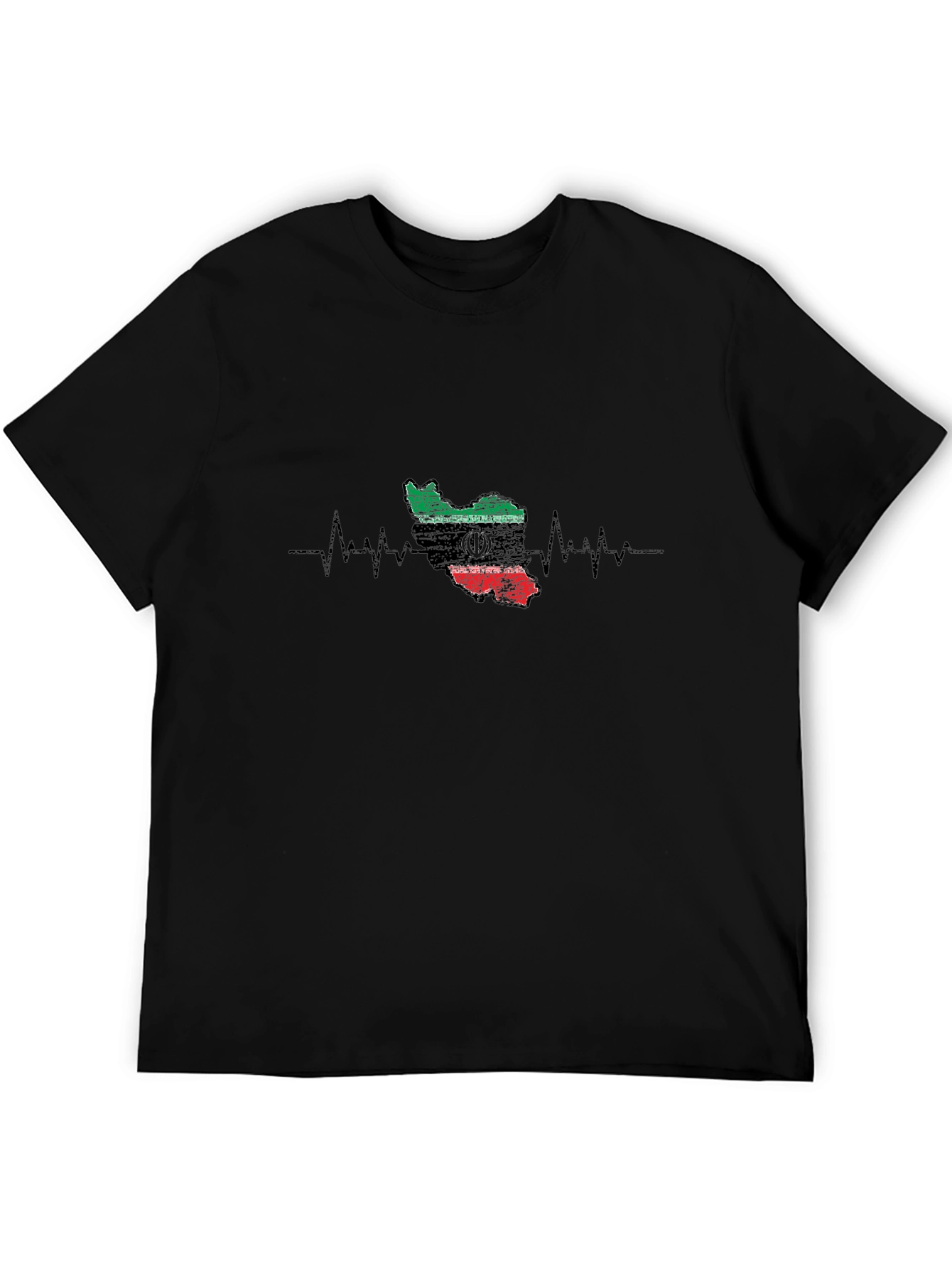 Iran Flag Heartbeat T-Shirt