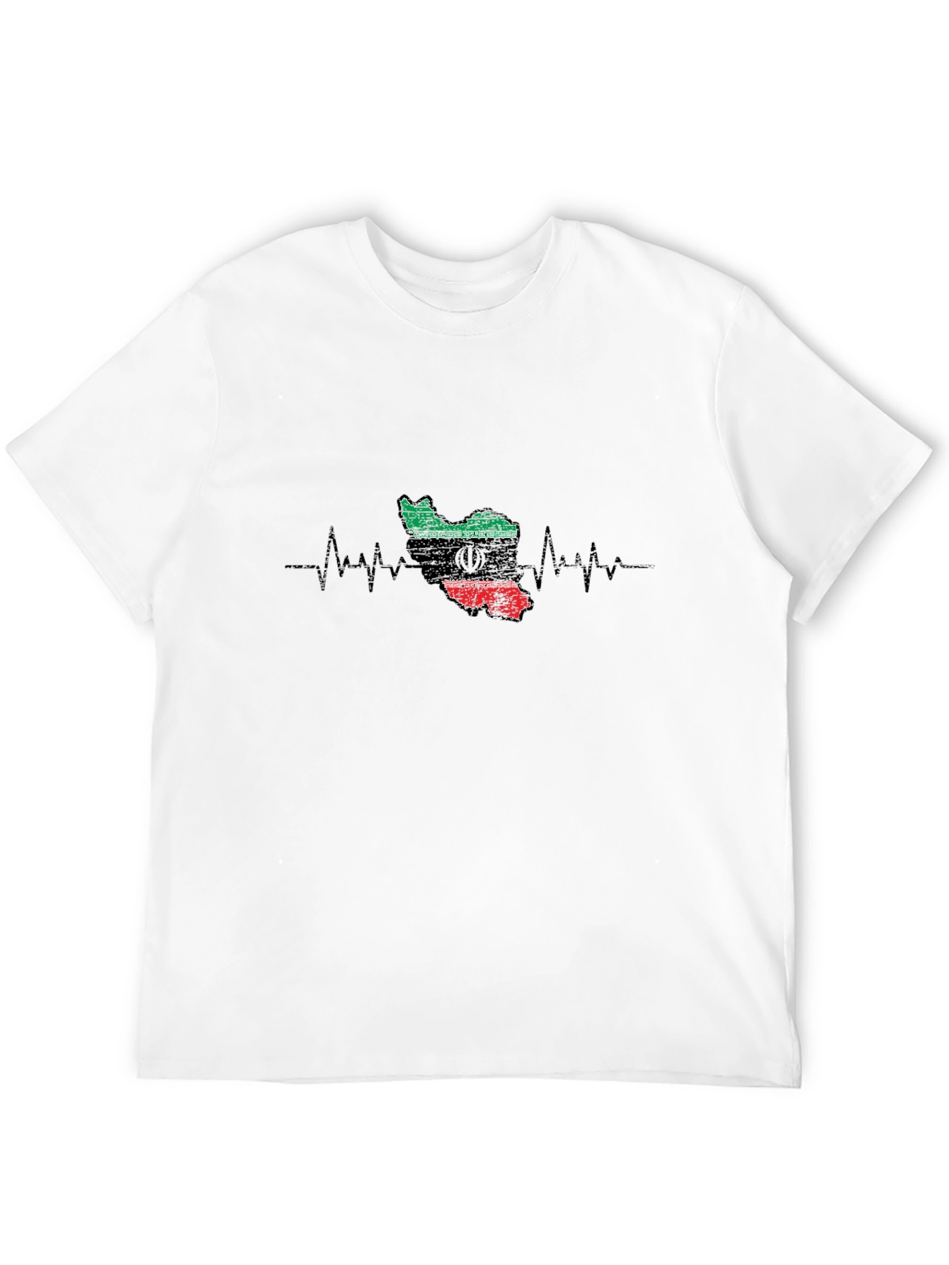 Iran Flag Heartbeat T-Shirt