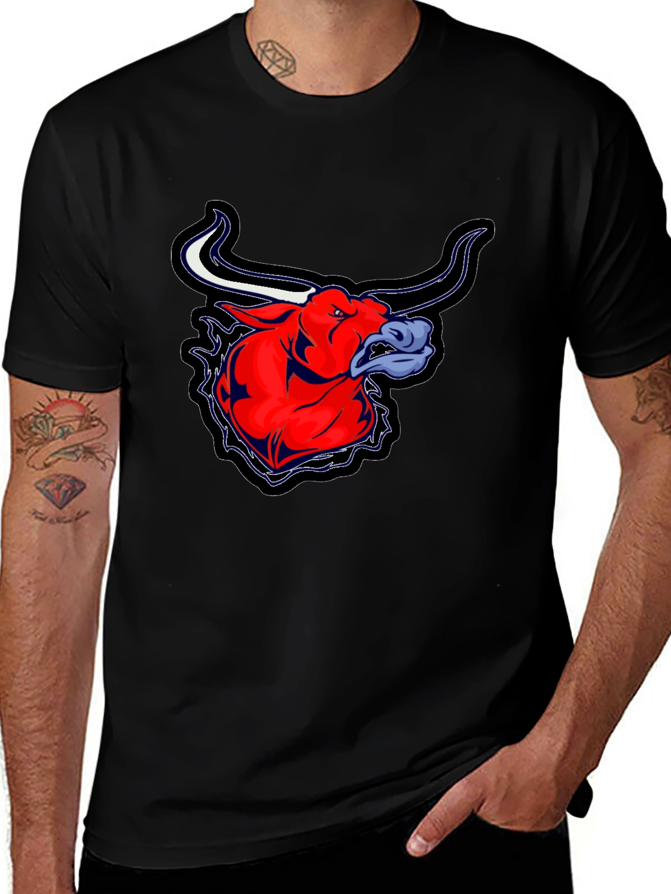 Raging Bull Graphic Tee - Black Casual Shirt